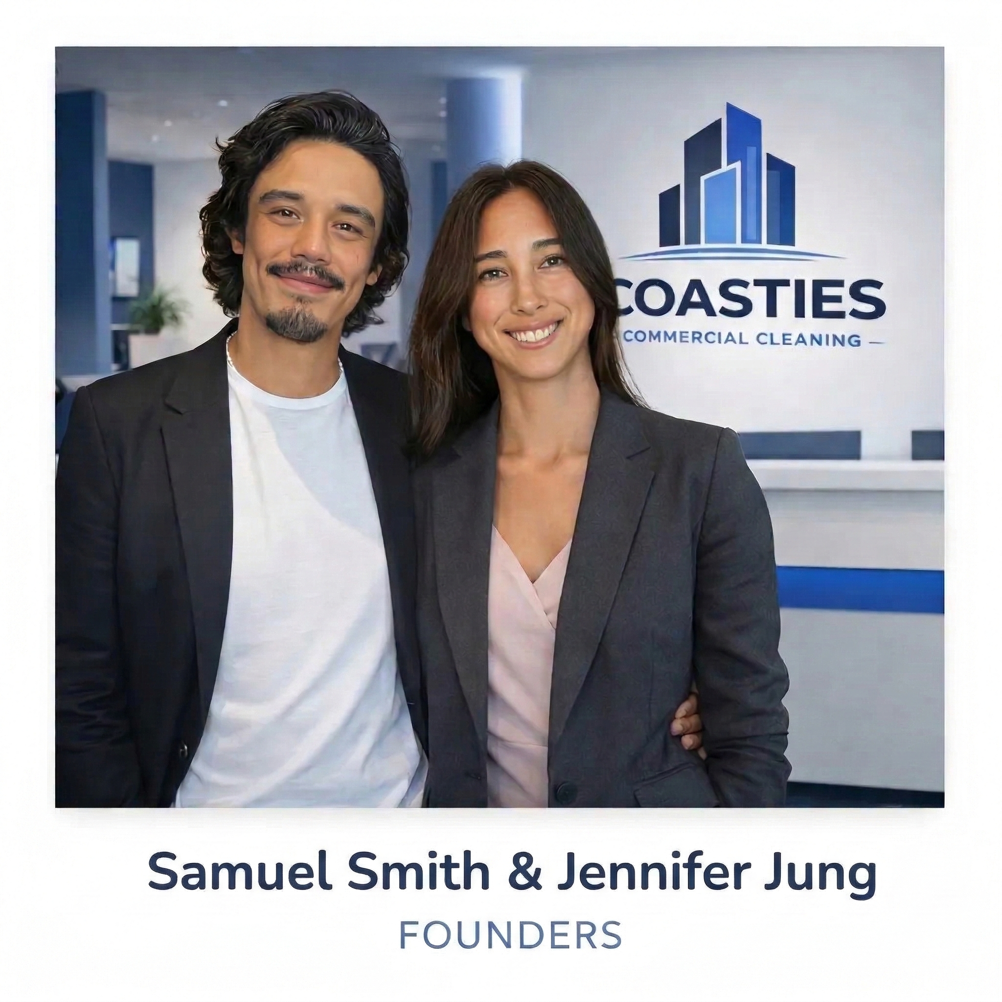 Samuel Smith and Jennifer Jung - Founders of Coasties Commercial Cleaning
