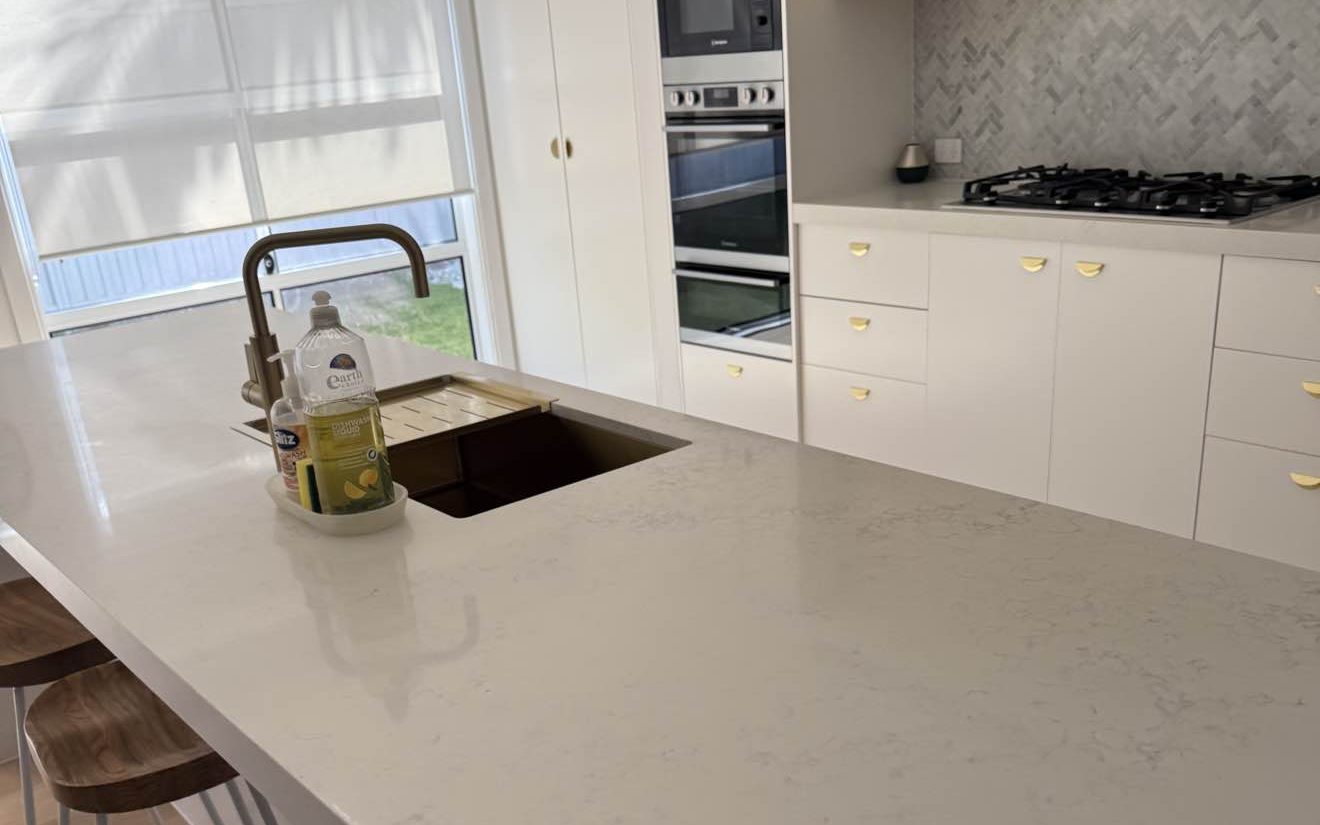 A holiday rental kitchen reset by Coasties for the next guests